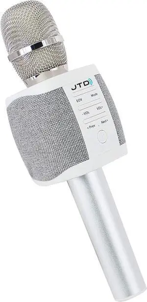 JTD Wireless Karaoke Microphone Speaker Recorder with 2x5W Dual Speakers, Sing Listen Record, Phone Tablet Computer 3.5mm MicroSD [JTD-008]