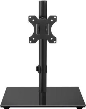 Universal TV Stand - Fits 13-32inch, 360 Swivel, Height Adjustable, Tempered Glass Base