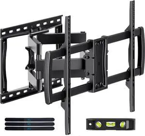 AX WABER Full Motion TV Wall Mount Bracket for Most 32-85 inch TVs,TV Mount with Dual Articulating Arms,Tilt/Swivel/Extension/Leveling,Fits 8 12 16" Studs,Max VESA 600x400mm, Holds up to 132lbs