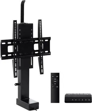 Fromann Motorized TV Lift Mount for 32-55 Inch with Remote Control Stroke Length 29.9 Inches Height Adjustable 24.4-54.3 Inch,Load Capacity 132Lbs