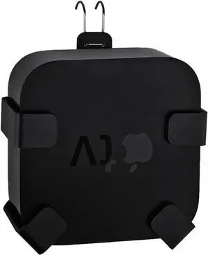 IFCASE Wall/Under Desk/Back of TV Mount Compatible with All Apple TV Generations (Including All 4K Models) - 2 Packs (Black)