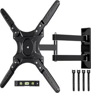 Imncya Full Motion TV Monitor Wall Bracket, Wall Mount Articulating TV Bracket for Most 26-55 Inch TVs, Corner TVs Mount Swivel Tilt Extension Rotation, Max VESA 400x400mm up to 66 lbs