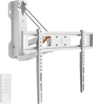 XINYAO Over Fireplace TV Mount Pull Down with Remote, Motorized Height Adjustable Electric TV Wall Bracket for 32 to 70 inch Screen, Compatible with VESA 600x400