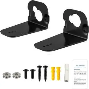 Yimaut Soundbar Wall Mount Bracket for Samsung HW-M360 HW-K550 HW-K550 HW-M550 HW-K650 HW-K430 HW-K335 HW-K651 HW-K450 Mount, 2 Pieces Black Wall Bracket Holder + Screws + Metal Holder Screws
