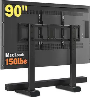 Universal Tabletop TV Stand Legs for 55-90 inch LCD LED OLED 4K Plasma TVs, Modern TV Stand with Mount, Height Adjustable TV Mount Stand with Cable Management, Holds up to 150 lbs