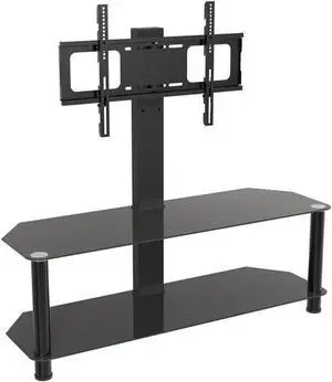 AVF Steel and Glass Stand with TV Mount for TVs up to 65" in Black