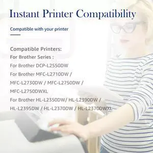 Tronovia 4PK Replacement for Brother TN760 Toner HL-L2350DW L2395DW L2390DW L2370DW
