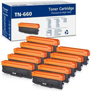 Tronovia 10Pack TN660 TN 630 Toner Cartridge for Brother MFC-L2740DW HL-L2300D HL-L2340DW