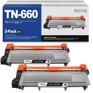 Tronovia 2PK TN660 Black Toner Cartridges For Brother TN-660 HL-L2300D mfc-l2700dw TN-660