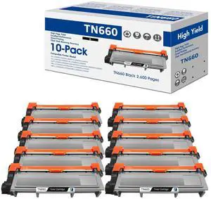 Tronovia 10PK TN660 TN-660 TN630 TN-630 Toner Cartridge for Brother MFC-L2740dw HL-L2300D