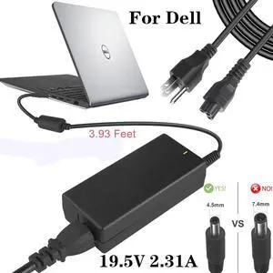 Tronovia for Dell Inspiron 15 P51F P55F 45W 19.5V 2.31A AC Power Adapter charger cord CL