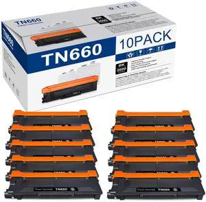 Tronovia 10PK TN660 TN-660 TN630 TN-630 Toner Cartridge for Brother MFC-L2700dw HL-L2300D