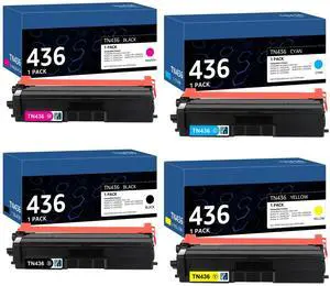 Tronovia 4Pack TN436 TN-436 Toner compatible for Brother TN433 HL-L8360CDWT MFC-L8900CDW