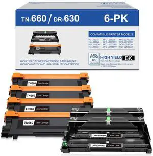 Tronovia Toner Drum Compatible for Brother TN660 DR630 L2540DW MFC-L2700DW HL-L2380DW Lot
