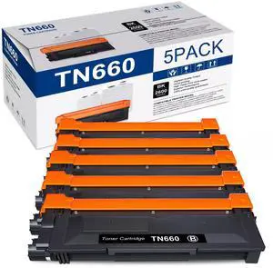 Tronovia 5PK TN660 Toner Compatible With Brother HL-L2320D HL-L2340DW HL-2360DW HL-2380DW