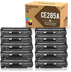 Tronovia 10 Pack CE285A Toner Cartridge For HP 85A Black Laserjet M1217nfw P1102w Printer