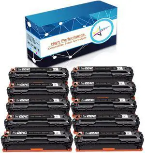 Tronovia 10PK Black CE320 128 Toner Cartridge for HP Color Laserjet Pro CP1525n CM1415
