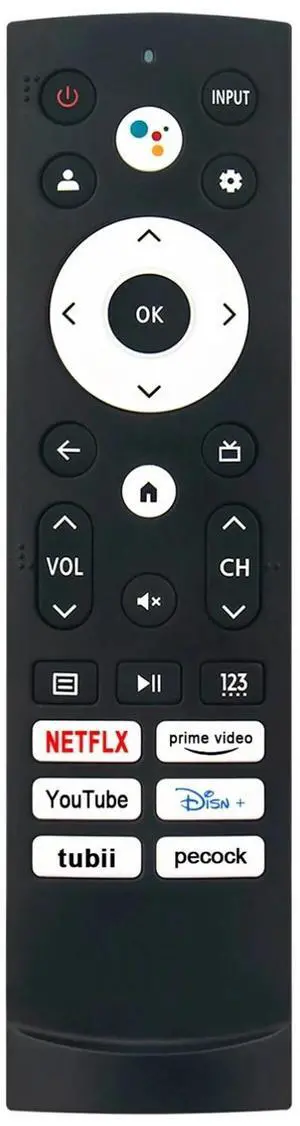 Tronovia Replace Remote Control for Hisense Android Smart TV 43A6H 65U7G 75U7G 55U8H ERF3M90H