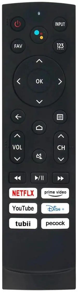 Tronovia Replace Remote Control for Hisense Smart TV 65A53FUA 43A53FUA 50A66FUA 75A53FUA ERF3A90