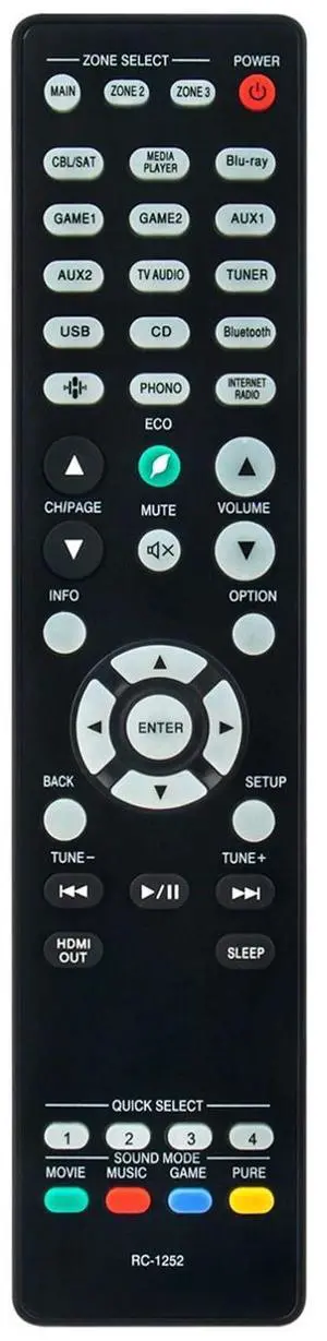 Tronovia Replace Remote Control for Denon AV Receiver AVR-X4500H AVR-X4800H RC-1252