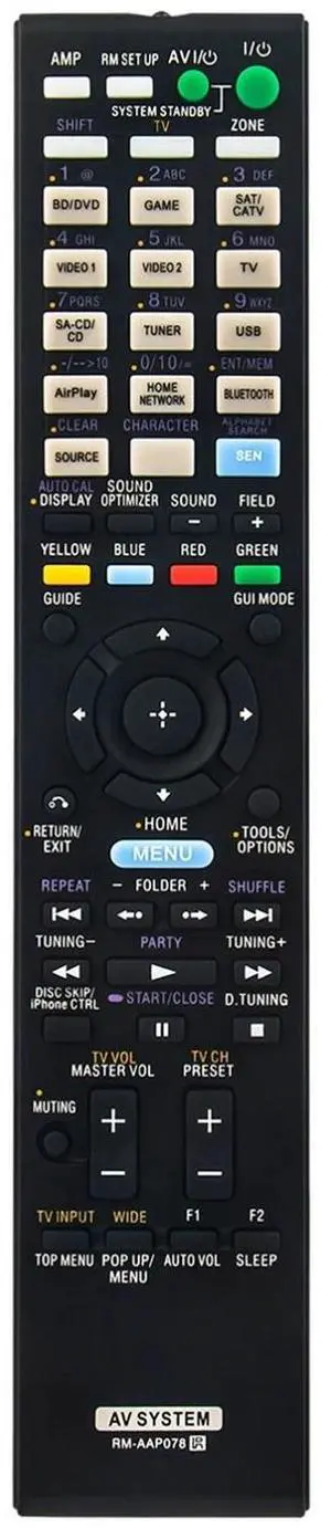 Tronovia Replace Remote Control for Sony STR-DN1030 STR-DN1030RM AV Receiver RM-AAP078 RM-AAP080