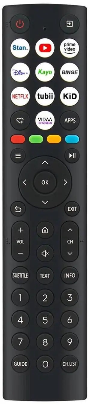 Tronovia Replace Remote Control for Hisense A6 A6KV Series UHD 4K Ultra HD VIDAA TV EN2AC36H