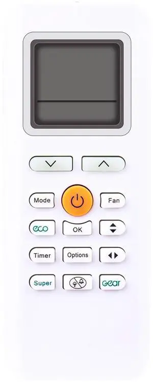 Tronovia Replace Remote Control for Midea RG70E2/BGEF RG70E1/BGEF RG70E(2H)/BGEF A/C RG70E3/BGEF
