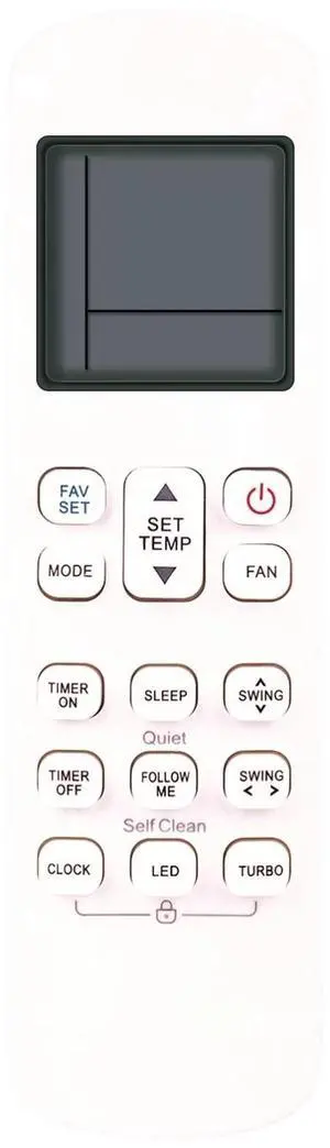 Tronovia Replace Remote Control for Midea WRE-2621 A/C Unit Air Conditioner RG61E3/BGEF