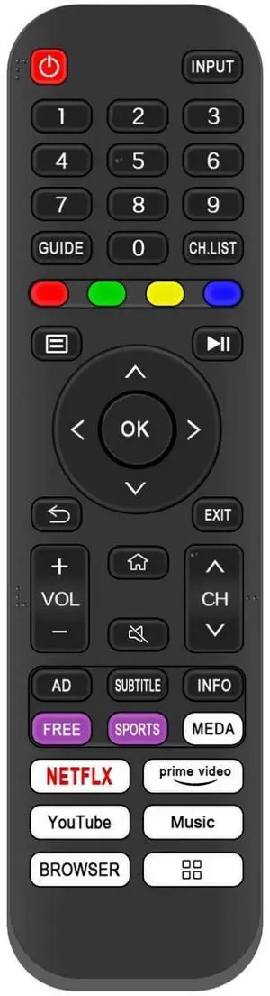 Tronovia Replace Remote Control for Hisense TV Remote EN2A27 EN2A127H EN2A27HT EN2AN27H EN2AE30H
