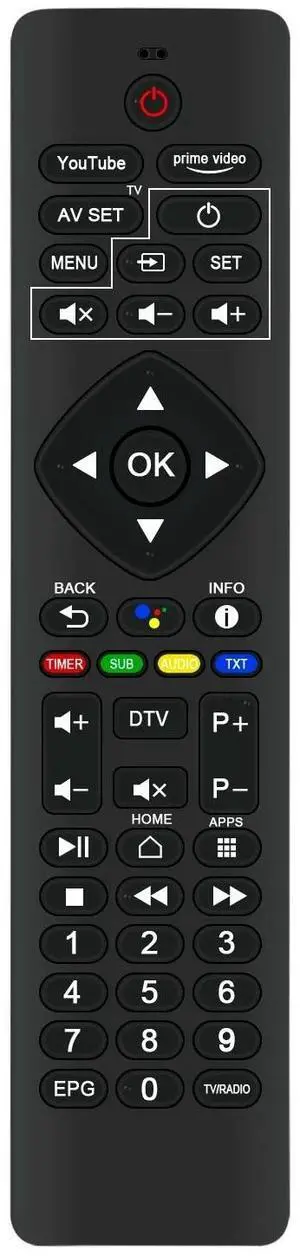 Tronovia Replace Voice Remote Control for Tele System UP T2 4K Decoder Smart TV Upgrade Tuner