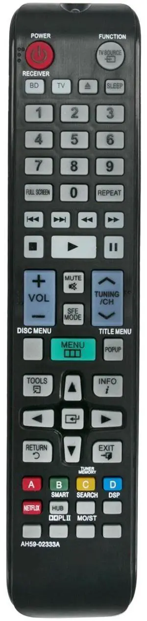 Tronovia Replace Remote Control for Samsung Blu-ray HT-D5100 HT-D5130 HT-D5300 Player AH59-02333A