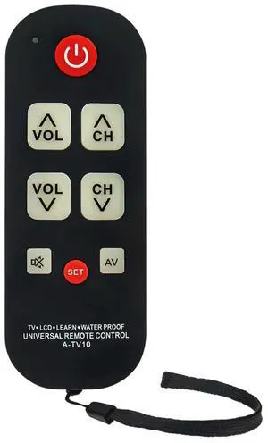 Tronovia Replace Remote Control for All TV Model A-TV10 Large Button Universal Waterproof