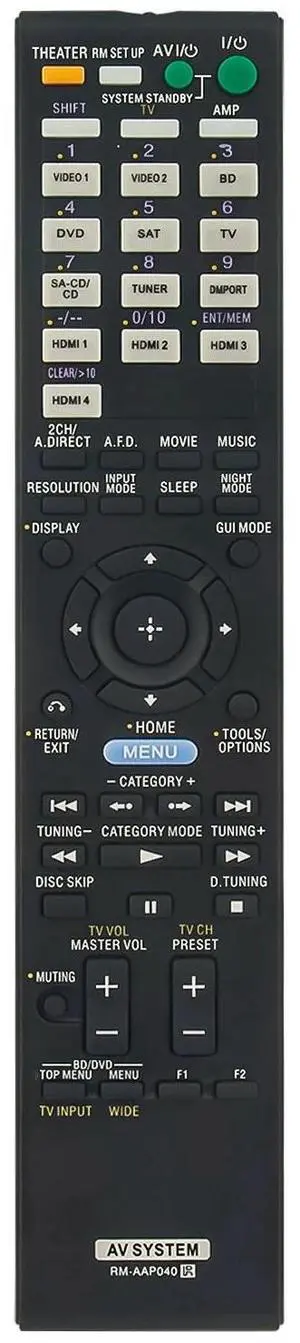 Tronovia Replace Remote Control for Sony AV Receiver STR-DN1000 STRDN1000 RM-AAP040