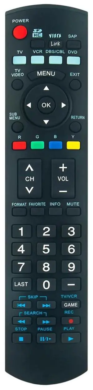 Tronovia Replace Remote Control for Panasonic TV TC-32LZ800 TC-37LZ800 TH-42PZ85 N2QAYB000220