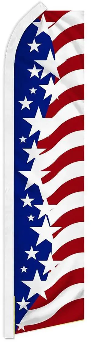TRONOVIA USA Star Spangled Advertising 2.5'x11.5' Super-Knit Poly Super Flag Banner