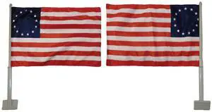 TRONOVIA Betsy Ross 13 Star Rough Tex Knit Double Sided 11x18 11"x18" Car Vehicle Flag