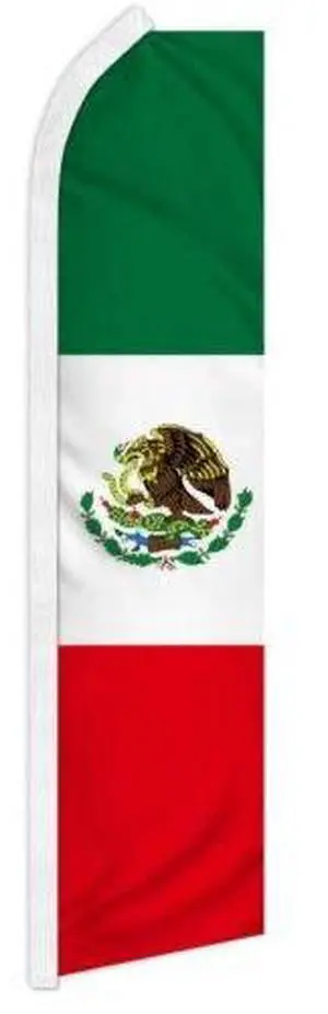 TRONOVIA Mexico Swooper Flutter Feather Advertising Flag Large Mexico Advertising Flag