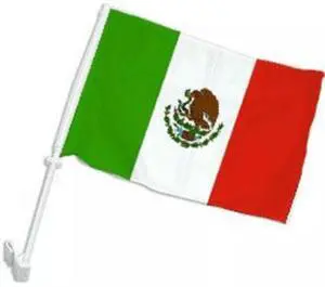 TRONOVIA 11x15 Mexico Car Flag Mexican Car Window Flag Mexico Flag 100D