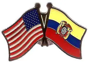 TRONOVIA USA American Ecuador Friendship Flag Bike Motorcycle Hat Cap lapel Pin