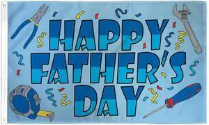 TRONOVIA Happy Father's Day Flag 3x5ft For Dad Appreciation Flag Dia de Padres Bandera