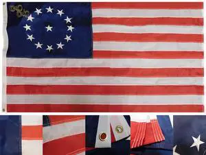TRONOVIA Cowpens 3x5 3'x5' 150D Rough Tex Dura-Last Nylon Embroidered Flag Clips