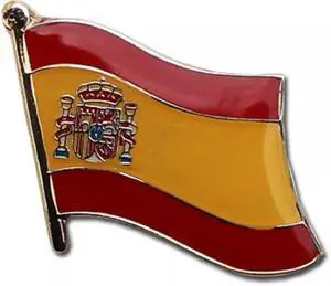 TRONOVIA Spain Spanish Country Flag Bike Motorcycle Hat Cap lapel Pin
