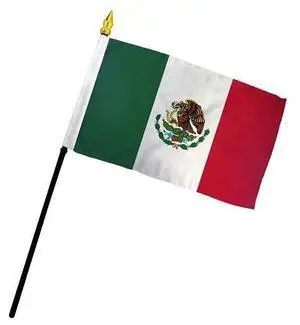 TRONOVIA Mexico Mexican DESK Flag 4"x6" Desk Set Table Stick FLAG 100D