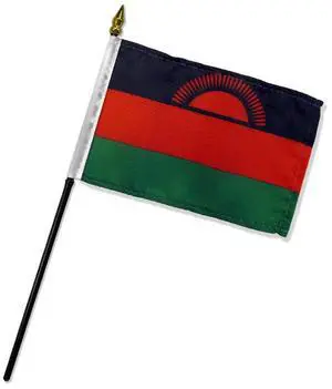TRONOVIA  Malawi 4"x6" Flag Desk Table Stick 100D