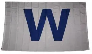 TRONOVIA 3x5 Chicago Cubs Win " W " Blue Woven Knitted Flag 3'x5' Banner No Fade