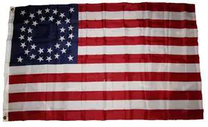 TRONOVIA 3x5 USA American 35 Stars Union Circular Flag 3'x5' Banner Brass Grommets 100D