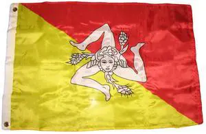 TRONOVIA 2x3 Sicily Sicilian Premium Quality Flag 2'x3' House Banner Grommets