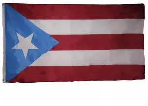 TRONOVIA 3x5 Light Blue Puerto Rico Rican Flag 3'x5' House Banner Brass Grommets 100D