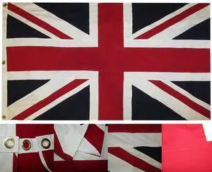 TRONOVIA 3x5 Embroidered United Kingdom UK England Great Britain 100% Cotton Flag 3'x5'