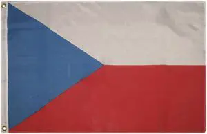 TRONOVIA 2x3 Czech Ceska Republic Republika flag 2'x3' house banner grommets 100D